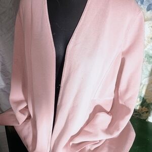 Talbots Soft Pink Open Cardigan